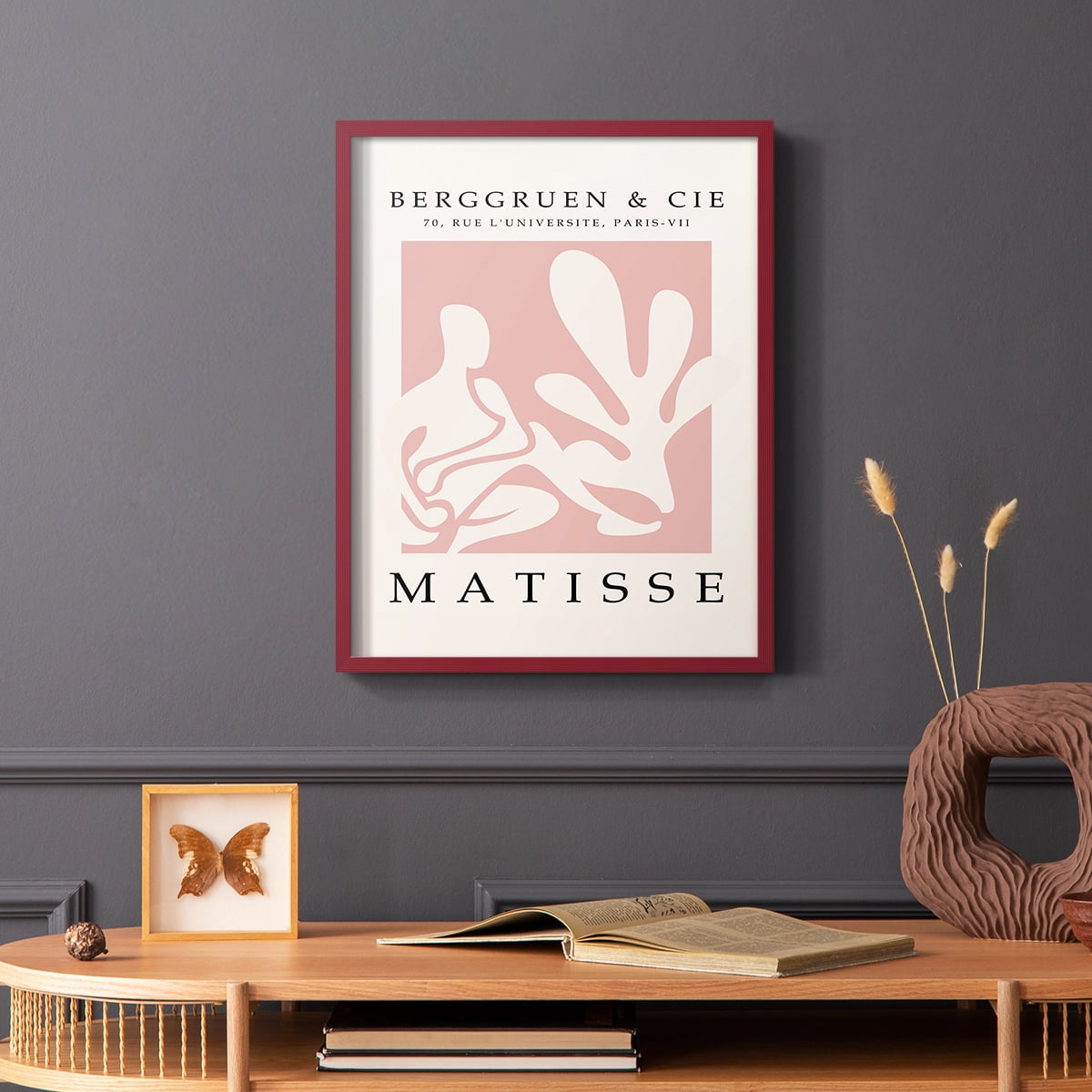 Matisse CXXXI Framed Print in Red Solid Wood 8 x 10 Framed Print