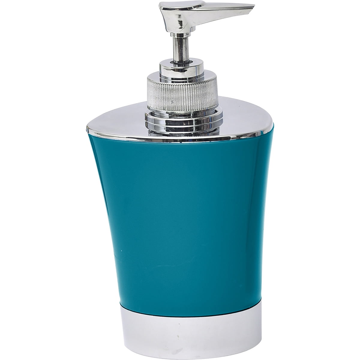 Bath Soap and Lotion Dispenser Chrome Parts Peacock Blue
