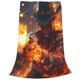 thumbnail image 2 of Fotbe Western Fire Cowboy Manta de Franela Acolchonada con Estampado, Súper Suave y Esponjosa, Extra Grande para Sofá, Cama, Uso Todo el Año-80"x60", 2 of 7