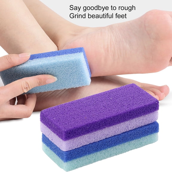Washranp 4Pcs Salon Foot Pumice and Scrubber for Feet and Heels Callus and Dead Skins,Non-scratch Effective Foot Care Repair Safely Home Use