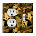 thumbnail image 1 of Metal Light Switch Plate Outlet Cover (Green Artistic Camo - Single Duplex Single Toggle), 1 of 2