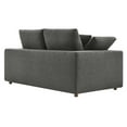 thumbnail image 4 of Modular Loveseat Sofa Couch, Grey Gray, Fabric, Living Kitchen Cafe Bistro Hospitality Restaurant, Modern Contemporary HB33507, 4 of 8
