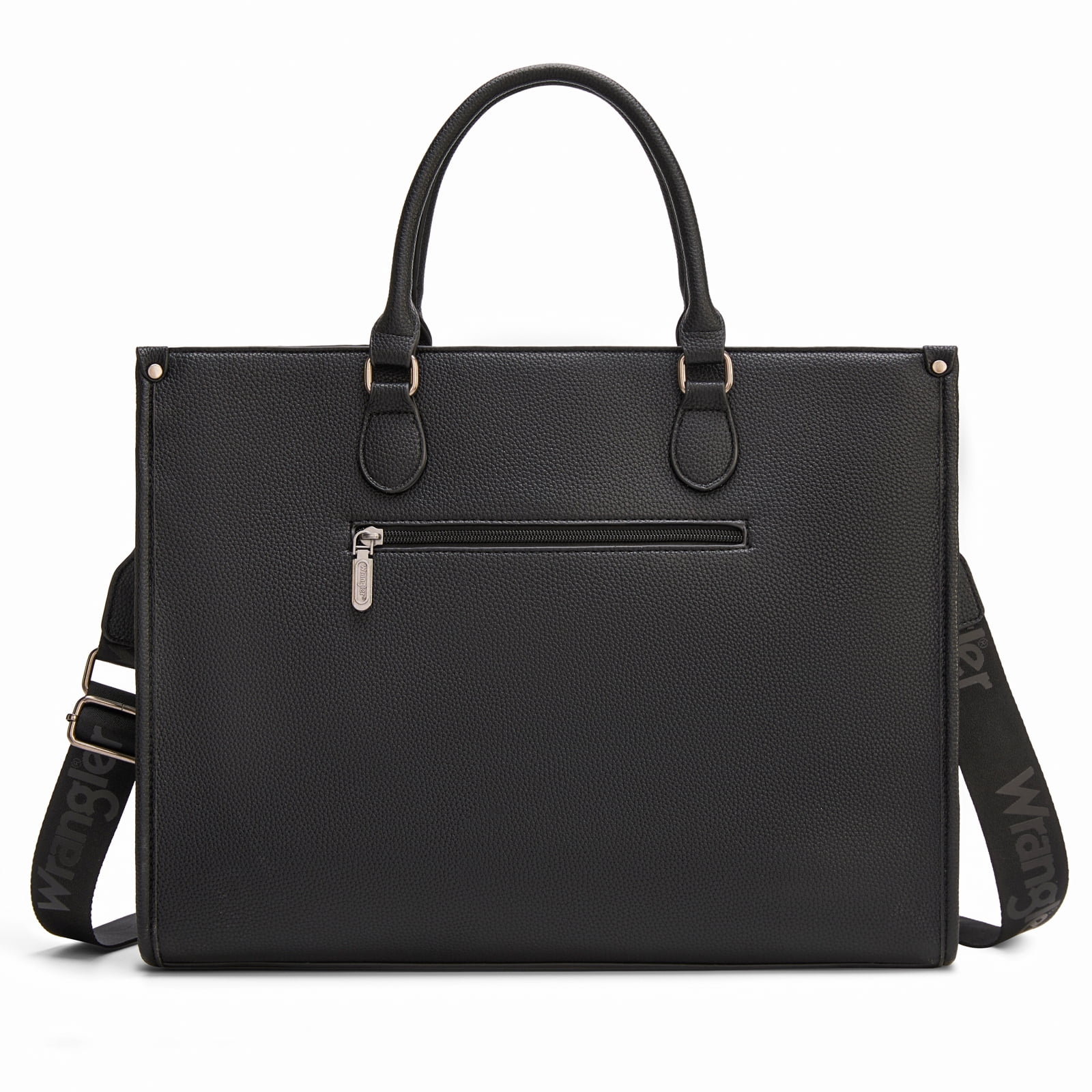 Wrangler Laptop Tote Bag for Women Western Style Work Crossbody Bag, Black