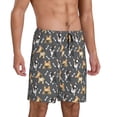 thumbnail image 2 of Sikiie Bulldog Print Mens Pajama Shorts, Lightweight Lounge Pant with Pockets Soft Sleep Pj Shorts for MenXX-Large, 2 of 6