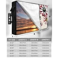 thumbnail image 2 of 4th of July Outdoor TV Cover 60 to 65 Inch Weatherproof, Red Spring Floral Daisy Independence Day 600D Oxford TV Covers with Waterproof Zipper, Outside Flat TV Screen Protector Size 58"Wx37"Hx4.5"D, 2 of 7