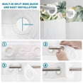 thumbnail image 4 of No Hook Shower Curtain, Sage Green Shower Curtains for Bathroom with See Through Top Window, Eucalyptus Leaves Waterproof & Washable Bath Curtain Stand Up Stall 36"x72", 4 of 9