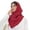 Red, variant on AWZXDE Unisex Knit Scarf Hat 2 In 1 Convertible Winter Neck Warmer With For Cold Weather White