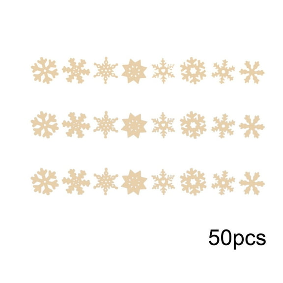JWshufel 50 Pack Christmas Tree Decorations Christmas Garland Plastic Snowflake Glitter Hanging Decor for Indoor Outdoor Wreath Winter Vacation Home Festive Atmosphere 3.9in Yellow