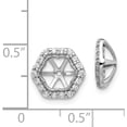 thumbnail image 2 of 14K White Gold Diamond Earring Jackets (10 X 10) Made In India ejm5317-033-wa, 2 of 5