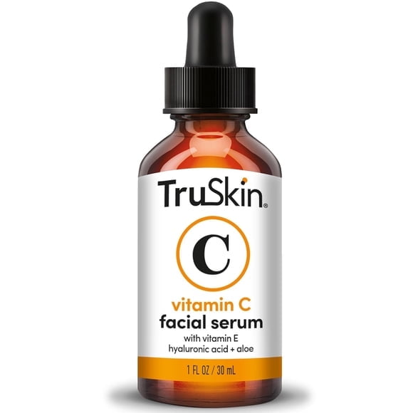 TruSkin - 3 PACK 1 Fl Oz Suero de vitamina C para la cara, suero facial antienvejecimiento con vitamina C, ácido hialurónico, vitamina E, fórmula iluminadora, mejora la apariencia de manchas oscuras