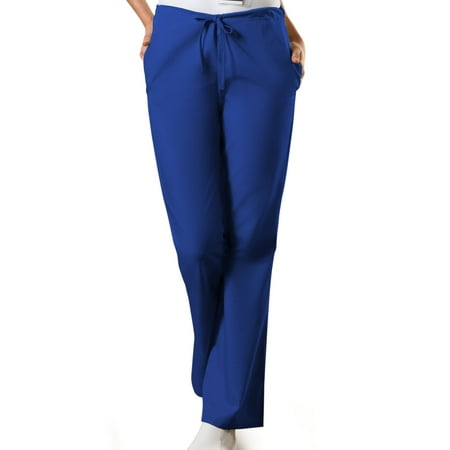 

Cherokee Workwear Women s Scrubs Pant Natural Rise Flare Leg Drawstring 4101