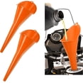 thumbnail image 1 of Long-Neck Oil Funnel for Automotive – Multi-Function Plastic Funnel for Oil, Gas & Lubricants – Universal Car Accessory (Blue (1-Pack)),Orange (2-Pack), 1 of 2