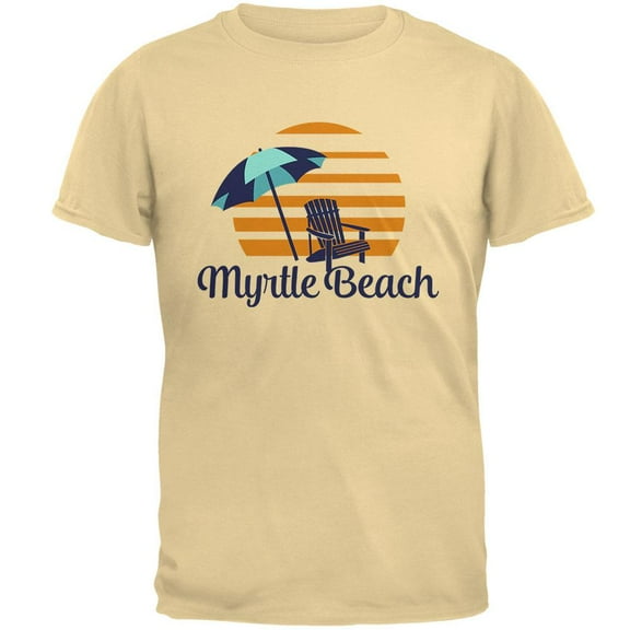 Summer Sun Sunset Myrtle Beach Mens T Shirt Yellow Haze SM