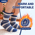 thumbnail image 4 of Fuzzy Warm Socks, UNEEI Warm Soft Fluffy Socks , 5 Pairs Winter Plush Fuzzy Crew Seamless Thick CozyThermal Socks, Size 11-13, 4 of 7