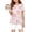 AO15_Light pink, variant on IYYVV 2-Piece Girls' Outfit Breathable Ruffle Top and Biker Short Summer Printed Matching Set Loose Lightweight Lounge Sets Dark Purple 150