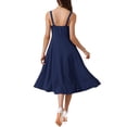 thumbnail image 3 of INSPIRE CHIC Spaghetti Strap Dresses for Women Scoop Neck Side Slit Sexy Flowy Midi Dress XL Dark Blue, 3 of 6