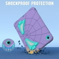 thumbnail image 4 of JTCASES for Samsung Galaxy Tab A9 Plus 12.4" 2023 SM-X810/X816/X818 Case, Pencil Holder Sliicone Cover, Tri-layer Hybird Fodable Bracket Kid-friendly Heavy Duty Shockproof Stand Cover, Purple+Green, 4 of 8
