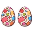 thumbnail image 1 of Easter Egg Plastic Ear Studs Resurrected Rabbit Earrings Stainless Steel Ear Pins Resin Ear Clips, 1 of 9