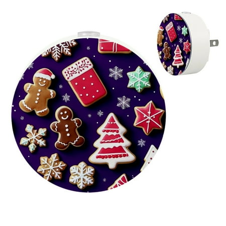 

YZUOUZY Night Light Small Lamp Bedside Lamps Set of 2 Gingerbread Heart Tree Snowman