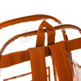 thumbnail image 6 of K-Cliffs 17" Clear Transparent PVC School Backpack in Orange Unisex  Teen-Adult, 6 of 9