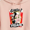 thumbnail image 3 of Disney Villains - Cruella Chillin Like A Villain - Juniors Cropped Pullover Hoodie, 3 of 5