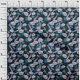 thumbnail image 3 of oneOone Cotton Poplin Blue Fabric Tropical Leaf Dress Material Fabric Print Fabric By The Yard 42 Inch Wide, 3 of 5
