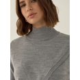 thumbnail image 5 of Asymmetric Turtleneck Knit Sweater, 5 of 6