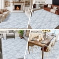 thumbnail image 5 of 6'x9' Area Rugs, Haze Blue Boho Indoor Outdoor Area Rug for Living Room Bedroom, Neutral Middle Century Turkish Pattern Washable Bathroom Rugs Kitchen Floor Carpet Mats Home Decor Aesthetic, 5 of 8