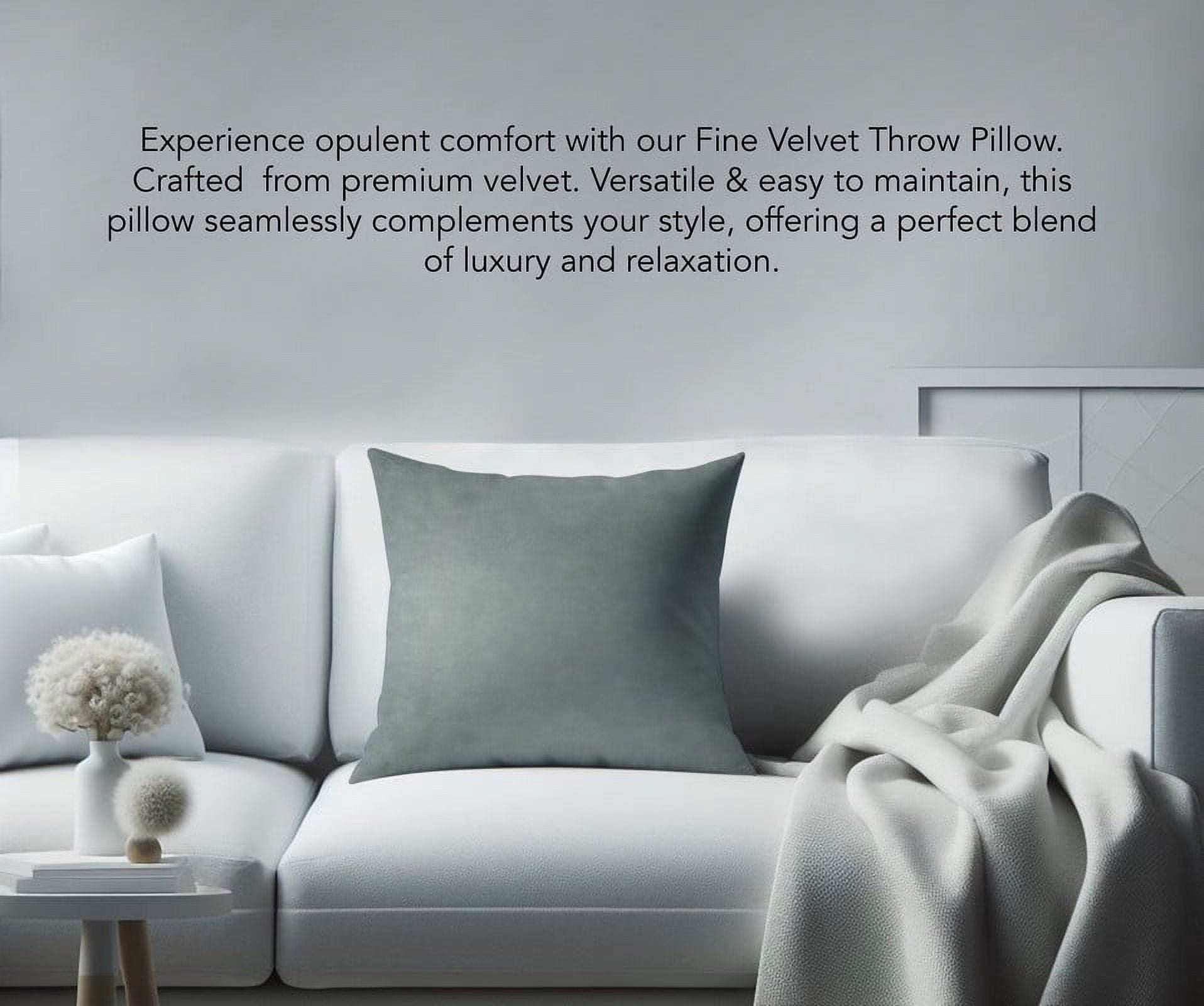 A1HC Hypoallergenic Down Alternative Decorative Throw Pillow, 18x18 in, Square, Pack of 1, Dove Grey