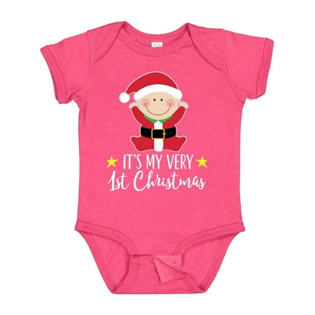 

Inktastic Babys 1st Christmas Santa Claus Gift Baby Boy or Baby Girl Bodysuit