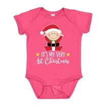 Inktastic Babys 1st Christmas Santa Claus Boys or Girls Baby Bodysuit