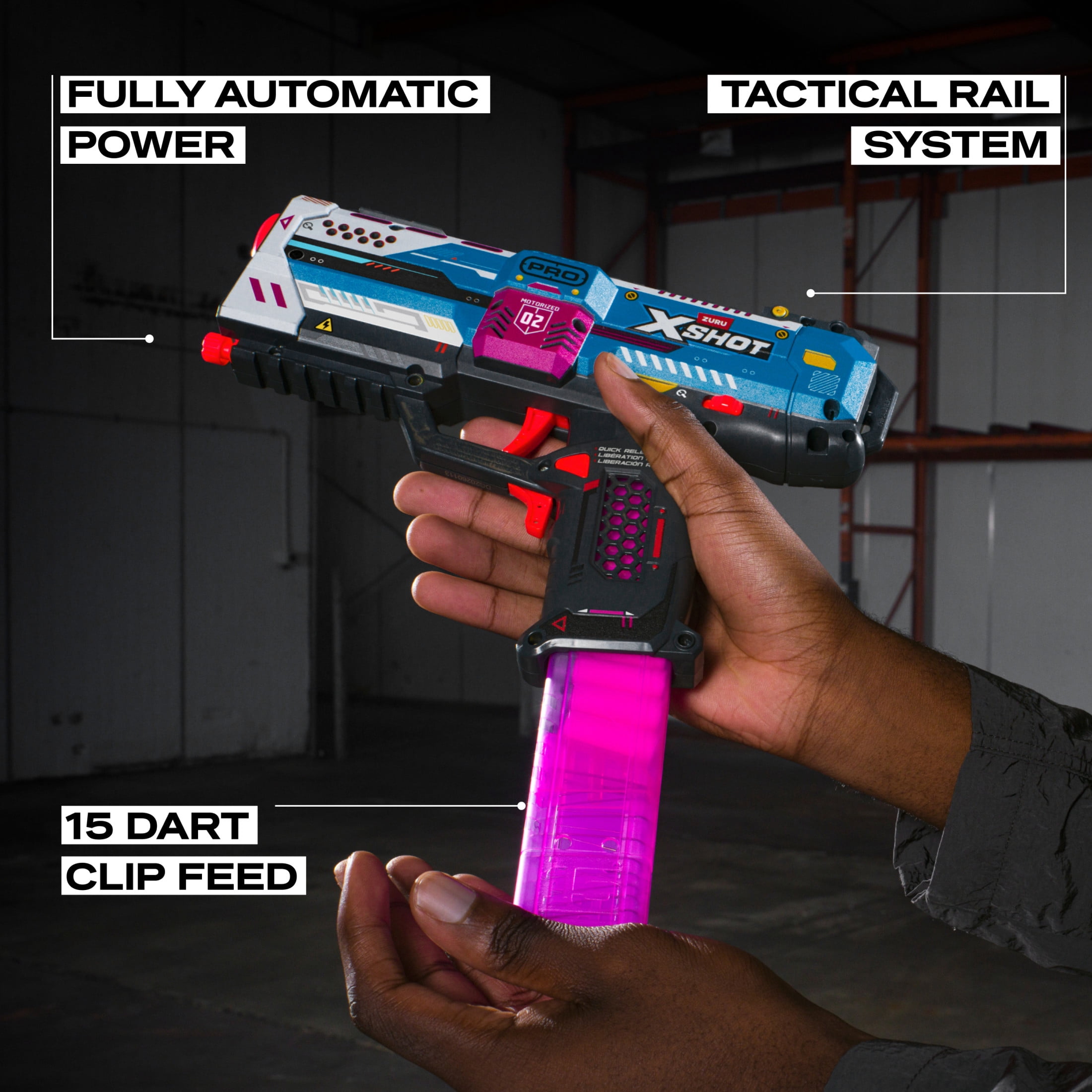 XSHOT SKINS Pro Series Motorized Thrasher by ZURU Outdoor Blaster with 30 Darts for Ages 14+