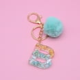 thumbnail image 2 of tasrioml Letter Pendant Plush Ball Key Chain Resin Sequin Buckle Keyring Holder Charm Decoration, 2 of 7