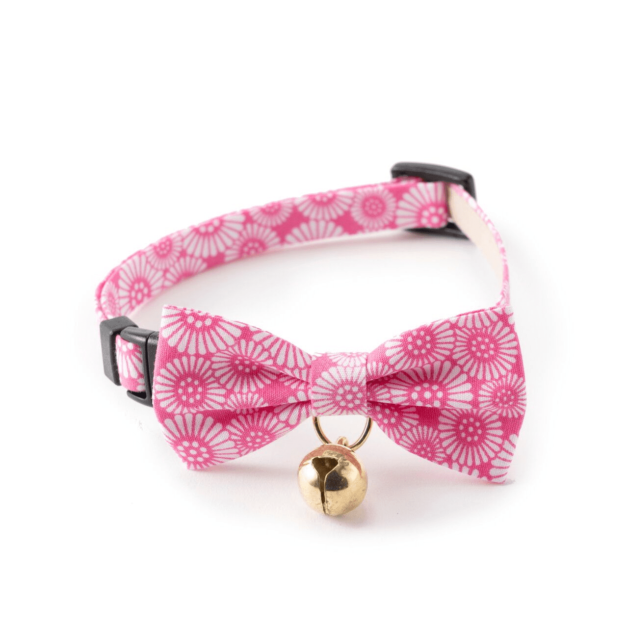 Necoichi Kiku Ribbon Bow Tie Cat Collar (Pink)