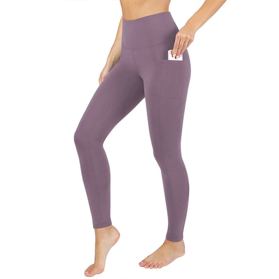 WAYUTE Women's Leggings High Waisted Plus Size Full Length Soft Yoga Pants with Pockets Stretchy Fit for Daily Wear S
