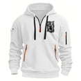 thumbnail image 1 of Lovzfmll Chandail à Capuchon Imprimé pour Homme de Printemps et d'Automne Zip à Multiples Poches, Chandail à Capuchon pour Style Décontracté Blanc, TG, 1 of 2