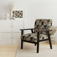 thumbnail image 2 of Designart "Golden White Tropical Bliss II" White Floral Upholstered Accent Chair - Cottage Arm Chair For Living Room, 2 of 5