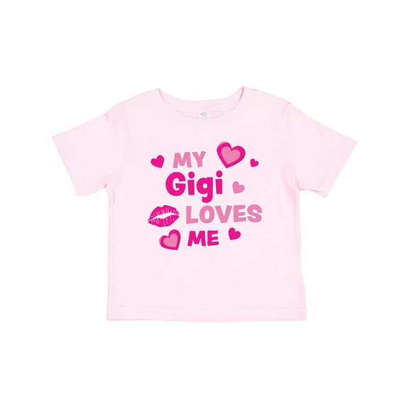 Inktastic Valentine's Day My Gigi Loves Me Hearts and Lips Boys or Girls Baby T-Shirt