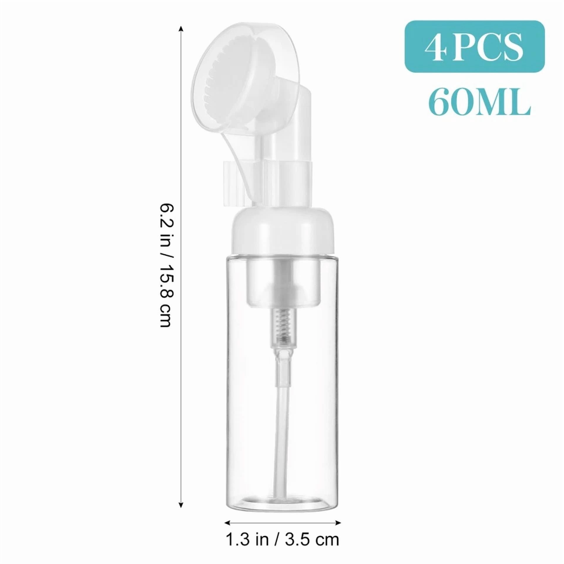 4 Pcs Transparent Foam Bottle Travel Work Foaming Mousse Dispenser