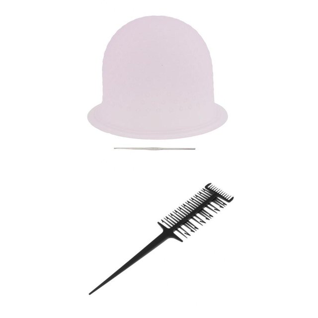 Kit de teñido para teñir el cabello Herramienta de bricolaje para teñir el cabello, para tejer y seccionar de 3 vías y tapones para las