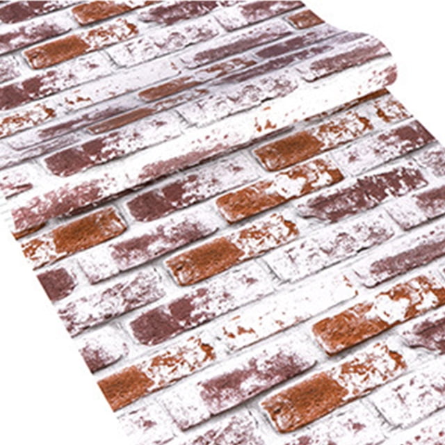 Papel pintado autoadhesivo Papel pintado de piedra ladrillo verde Papel pintado de tiras para salpicadero de cocina y chimenea