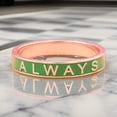 thumbnail image 5 of ALWAYS Ring - Personalized Enamel Ring - 4mm Wide Enamel Stacking Band - Customized Enamel Band- Proposal Ring - Wedding Band - High Quality, 5 of 7