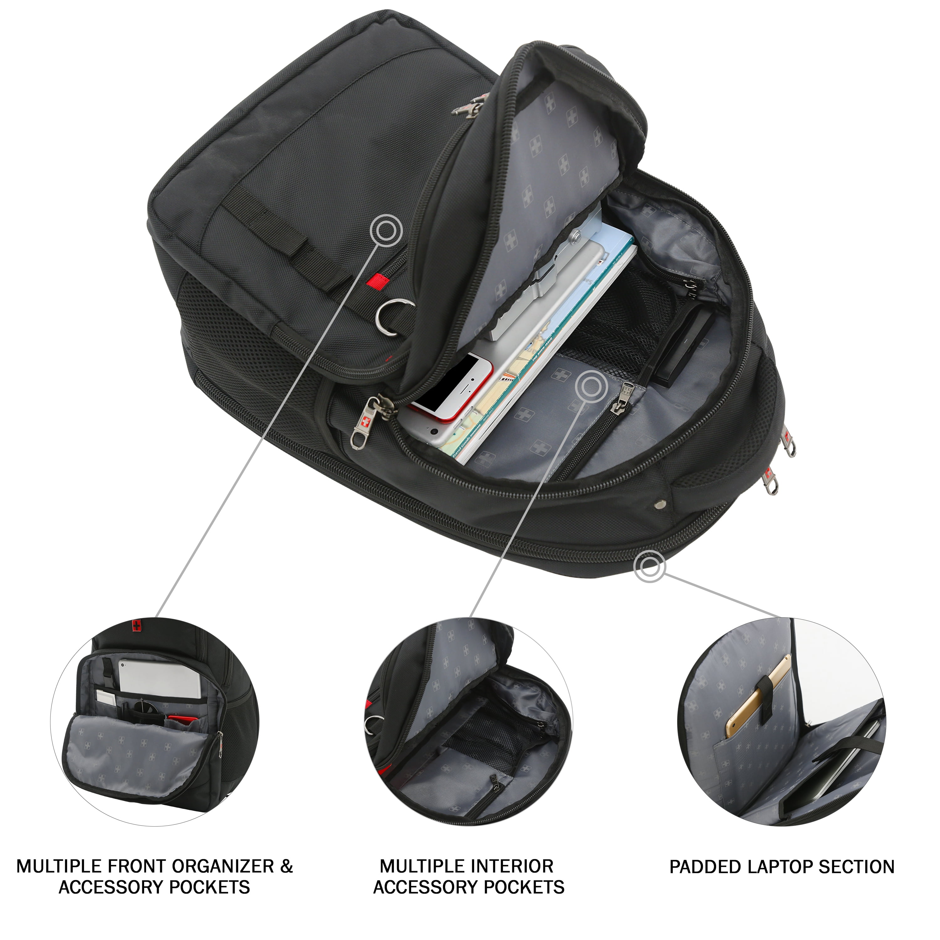 Buy Swiss Tech Navigator Backpack with Padded Laptop Section Online at ...