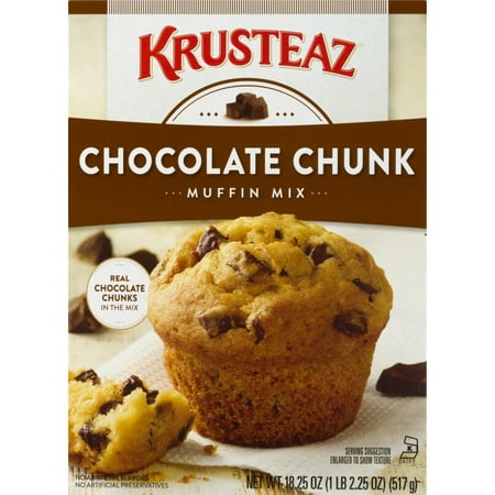 (5 Pack) Krusteaz Chocolate Chunk Supreme Muffin Mix, 18.25 (Best Ever Choc Chip Muffins)