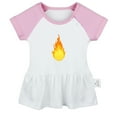 thumbnail image 1 of Nature Flame Fire Pattern Dresses For Baby, Newborn Babies Skirts, Infant Princess Dress, 0-24M Kids Graphic Clothes (Pink Raglan Dresses, 6-12 Months), 1 of 4