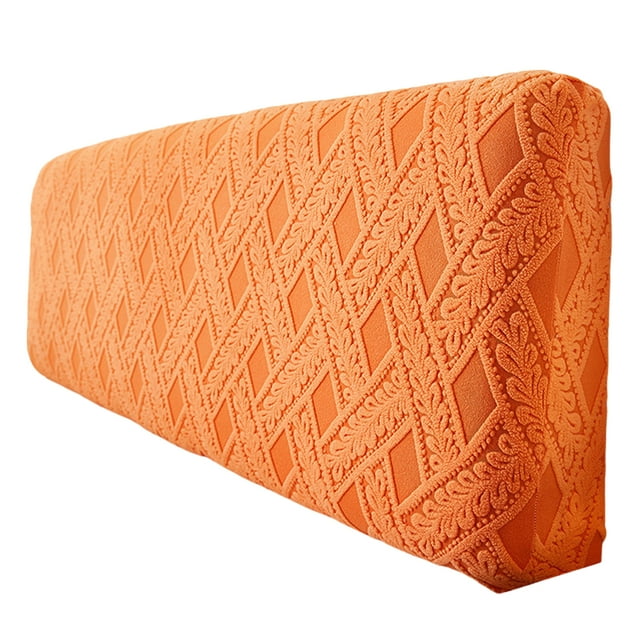 Cateissary Funda de cabecera de poliéster suave en tejido elástico, funda antipelusas para cabecera de cama, funda elástica Juegos de cama naranja 120cm de altura 50-60cm