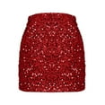 thumbnail image 6 of Kaemgyyd Bodycon Mini Skirts for Women Sparkle Glitter High Waist Split Hem Pencil Skirts Fashion Sequin Slim Stretchy Party Skirt, 6 of 6