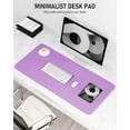 thumbnail image 2 of Kiibsot Desk Pad, 23.6" x 13.8" PU Leather Non-Slip Desk Mat Large Mouse Pad for Desktop, Waterproof Laptop Computer Writing Mat for Office, Home, Work, Gaming, 2 of 6