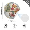 thumbnail image 2 of Ryvnso Dachshund Dog Riding in Chrisstmas Round Plate Mats Dining Table Placemat Set of 4 for Holiday Decoration, 2 of 7
