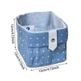 thumbnail image 3 of Small Fabric Storage Box with Lid, Stackable Cotton Linen Closet Organizer Bin, Multi-purpose Desktop Basket for Snacks, Toys & Seasonal Items, 3 of 5